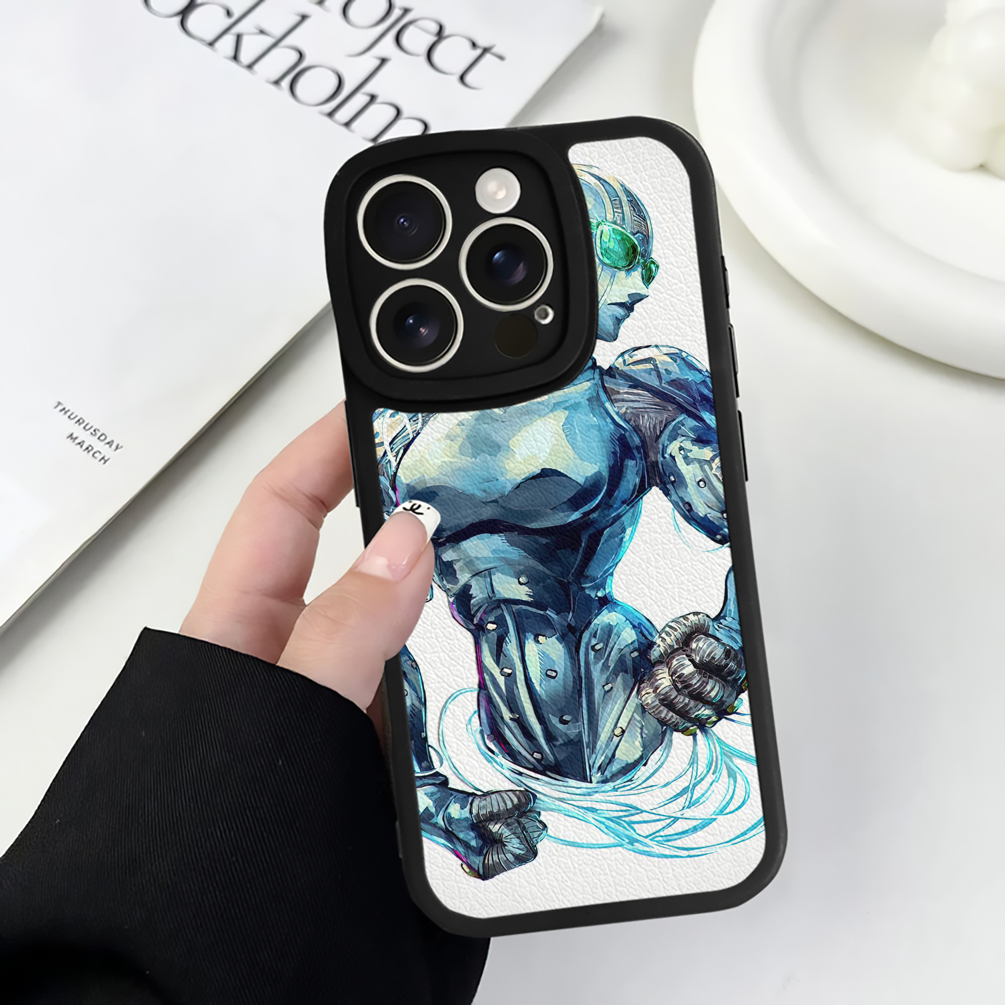 （画像用） ジョジョの奇妙な冒険 JoJo's Bizarre Adventure 【iPhone 16シリーズ対応】シリコンスマホケース（レザー調） 材質：シリコン